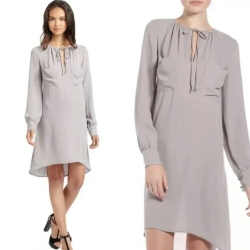 BCBG MaxAzria Size S Darell Opal Grey Tunic Dress Breezy Lagenlook‎ Scandi